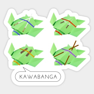 Origami ninja turtles Sticker